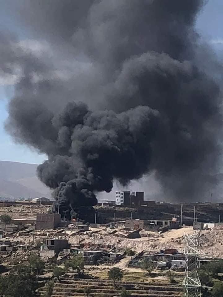 Incendio con llantas causó temor en Umapalca