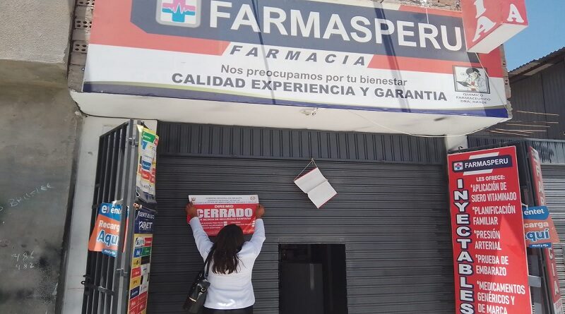 Clausuraron 7 farmacias en operativo en Cerro Colorado