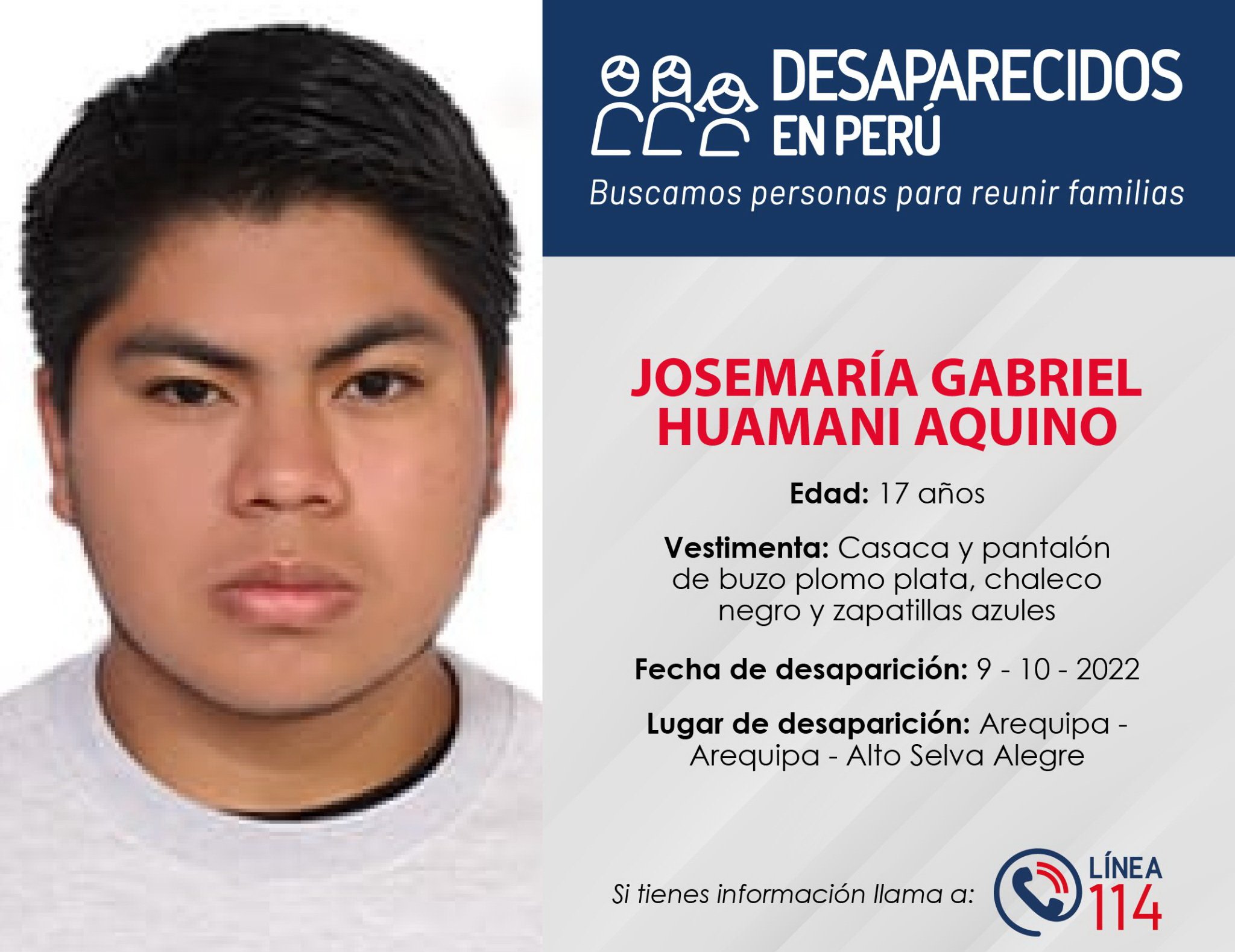 Joven se suma a larga lista de extrañas desapariciones en Arequipa