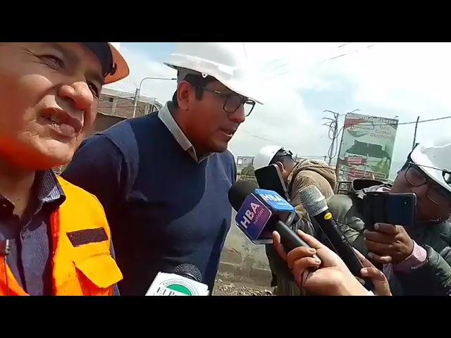 Declaraciones del alcalde Victor Hugo Rivera sobre avance del eje bicentenario