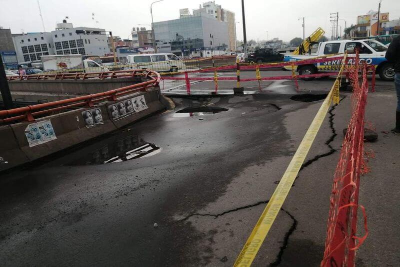 En 2 meses empezarían a reparar vía hundida en óvalo Los Bomberos