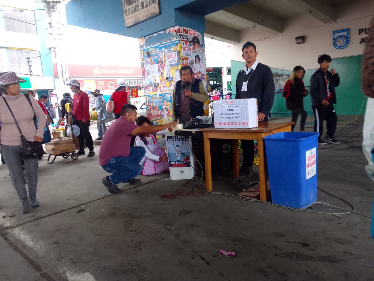 Comerciantes del Avelino seguirán recolectando dinero para manifestantes en Lima