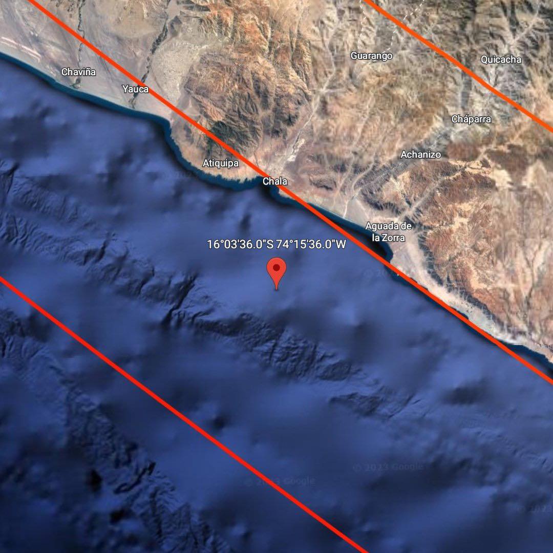 Sismo de magnitud 4.9 sacudió ayer en la tarde el distrito de Chala