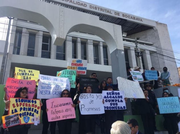 El 50% de aulas del colegio Cáceres Velázquez están a punto de colapsar