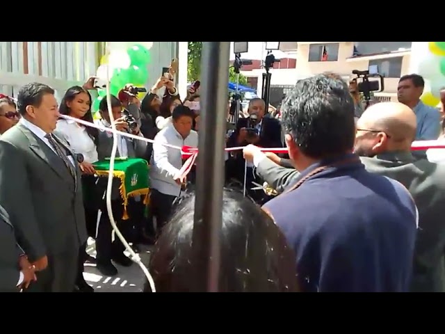 Inauguración del local escolar San Martin de Porres en Alto Selva Alegre.