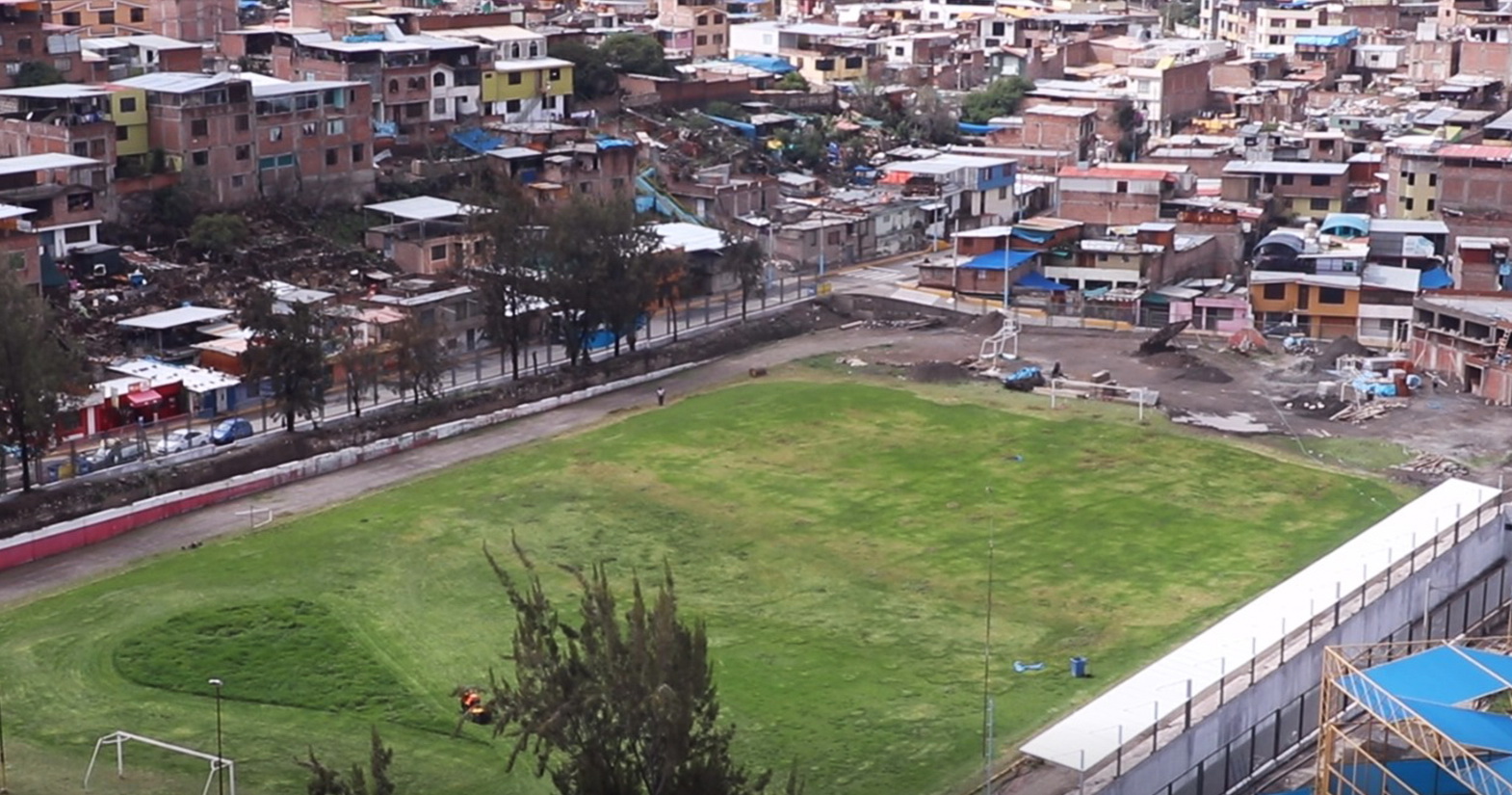 Construcción de estadio La Rinconada en etapa final