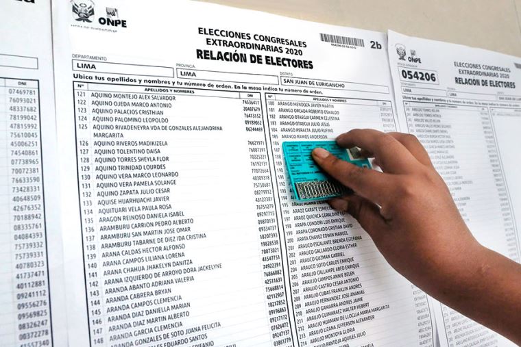 Reniec entregó primera lista de votantes fallecidos