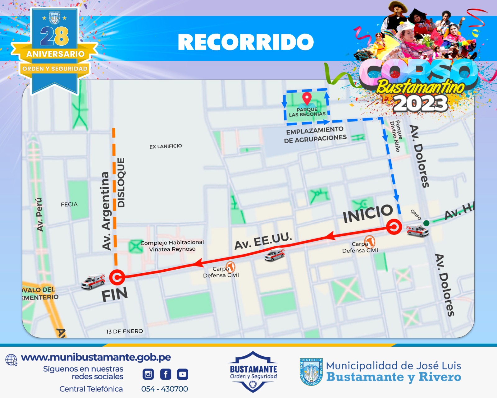 Vuelve la alegría con el Corso Bustamantino 2023