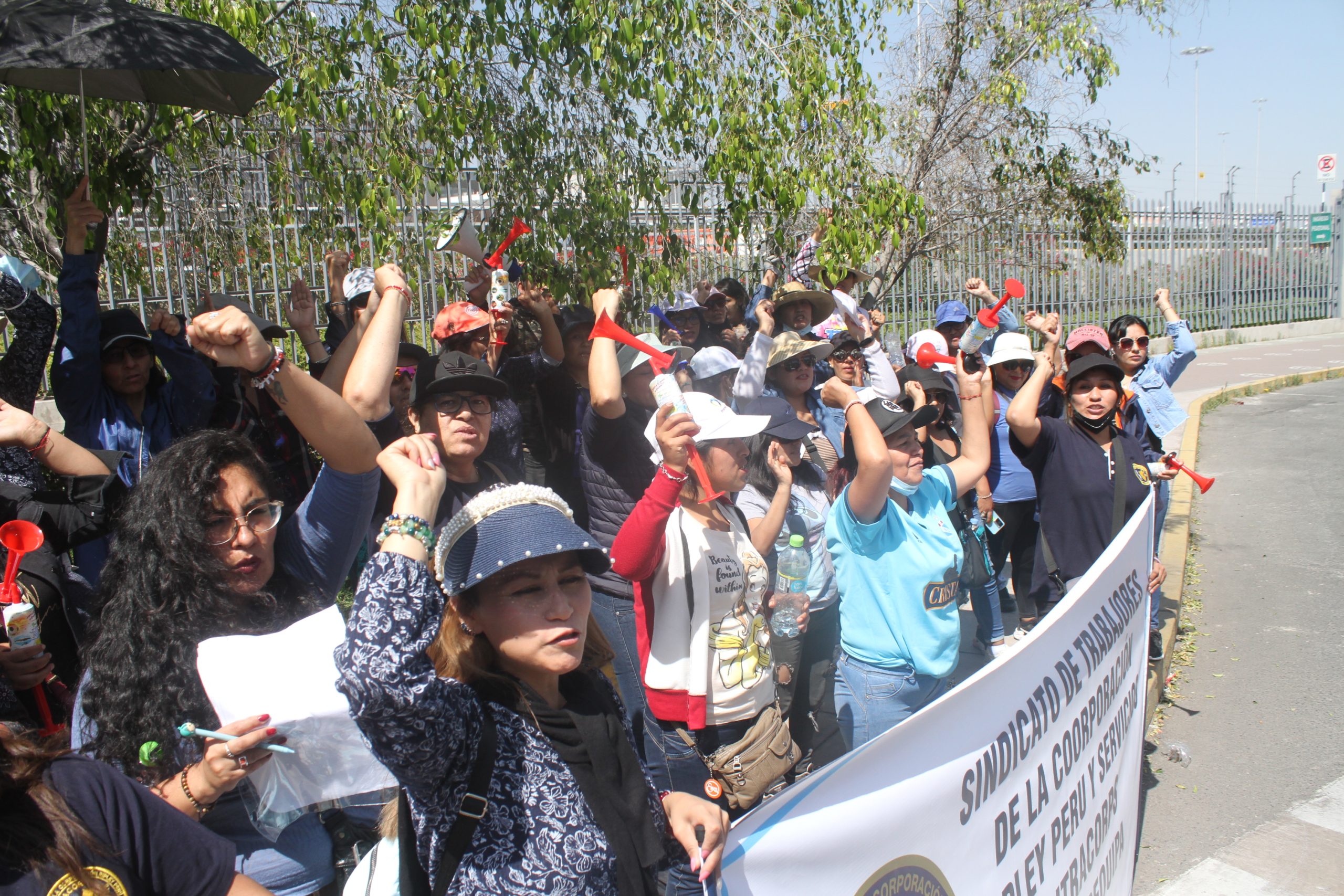 Sindicatos de Arequipa protestaron ayer durante el Día del Trabajo