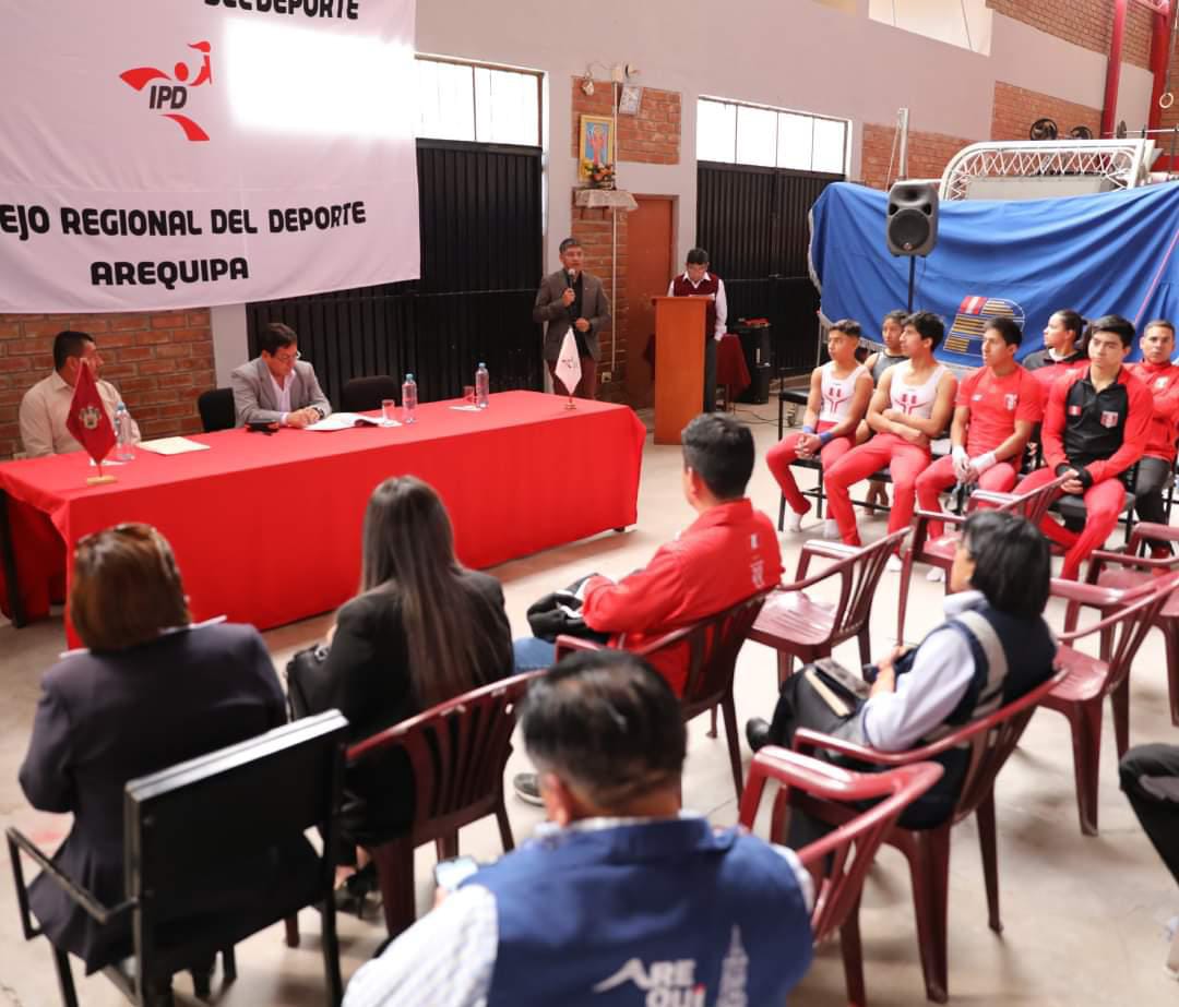 Más de 14 gimnastas en Arequipa se beneficiarán con minicoliseo debido a convenio del IPD