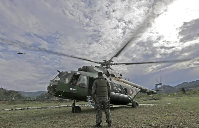 Helicóptero de Ejército fue atacado en el Vraem por columna terrorista