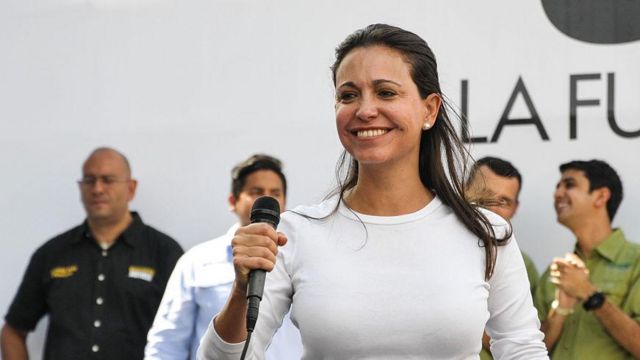 María Corina Machado, opositora al régimen de Nicolás Maduro y una de las precandidatas favoritas a las presidenciales de 2024 en Venezuela