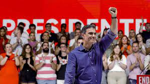 Pedro Sánchez, viajo desde Bruselas hasta Huesca de forma exprés para intervenir en un acto de campaña