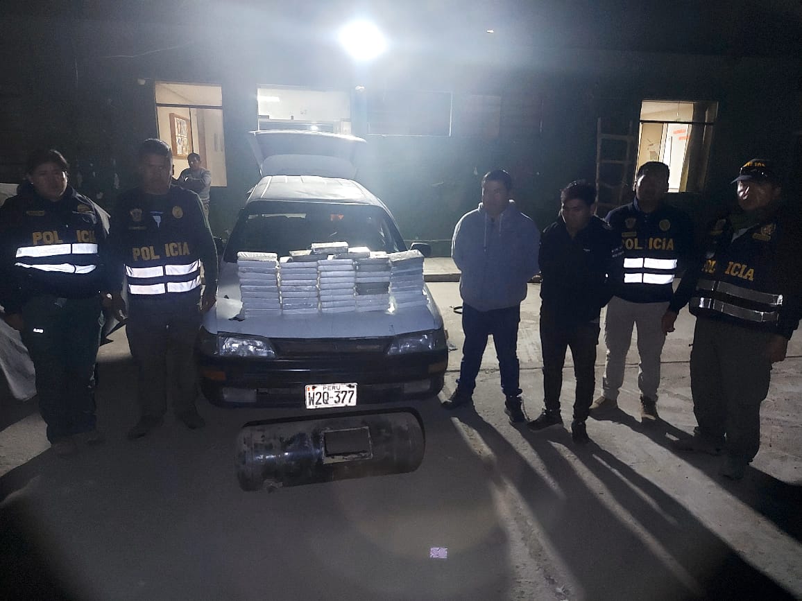 Arequipa: Detienen a familia con 48 kilos de droga