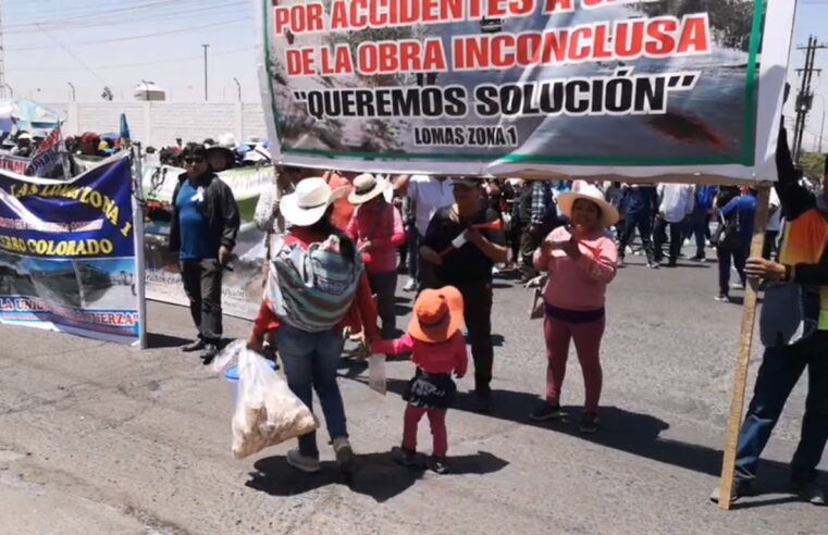 Pobladores del Cono Norte protestan por inseguridad en vía Arequipa-La Joya 