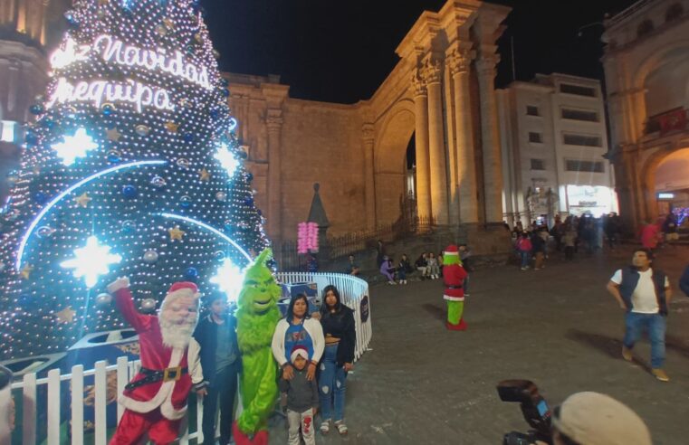 Arequipa: Comerciantes disfrazados arrasan con el negocio de fotos por Navidad