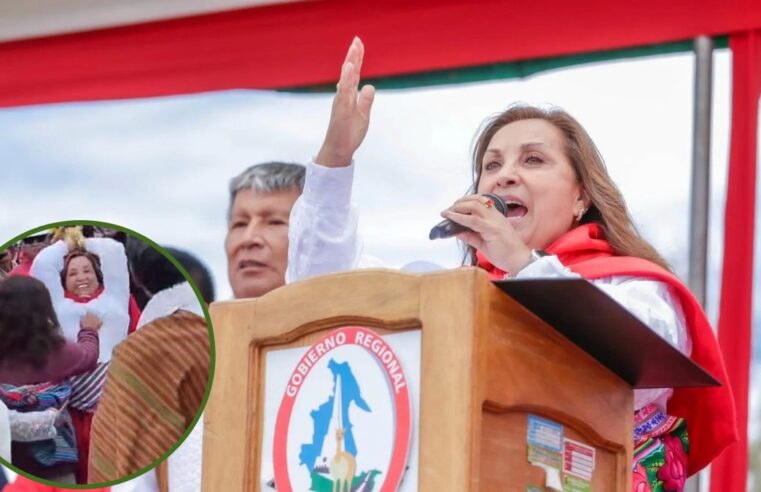 (VIDEO) Presidenta Boluarte es agredida mientras participaba en la inauguración de una obra en el distrito de Chiara