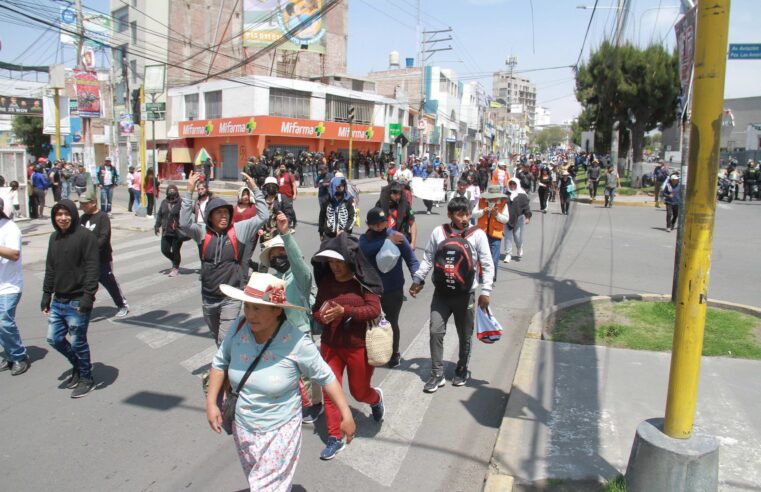 Gremios de Arequipa anuncian protesta ante falta de proyectos