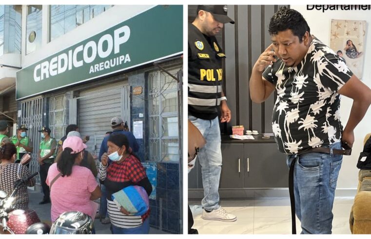 Diez detenidos por organización criminal vinculada a Credicoop en Arequipa y Cusco