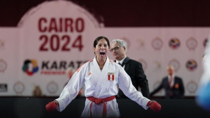 ¡Orgullo peruano! Alexandra Grande ganó medalla de bronce en Prime League de karate