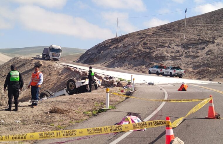 Camión se despista en Camaná y deja un fallecido