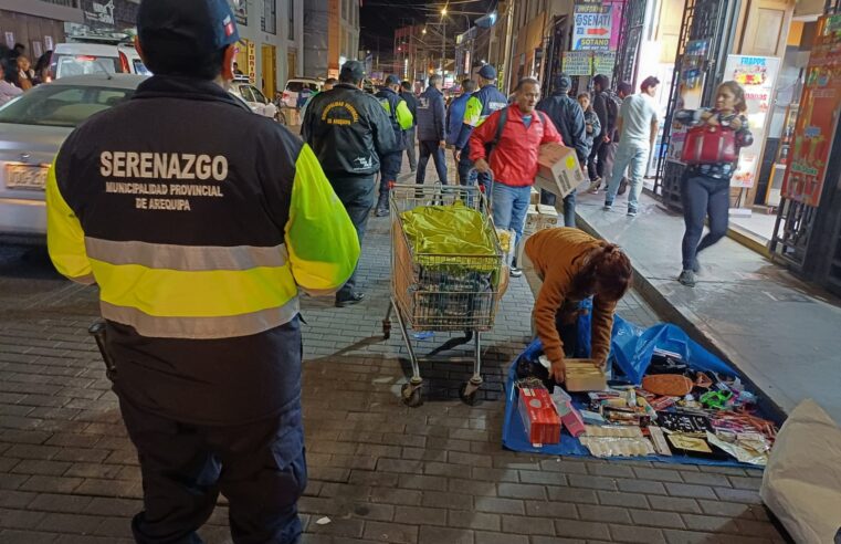 MPA realiza operativo para controlar ruido y erradicar comercio ambulatorio