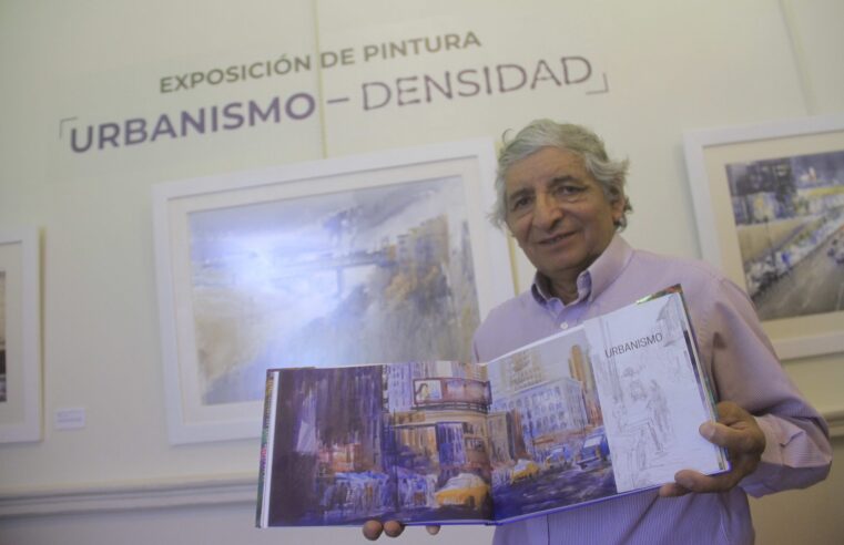 Exposición de pinturas grafica deterioro urbanístico en Arequipa