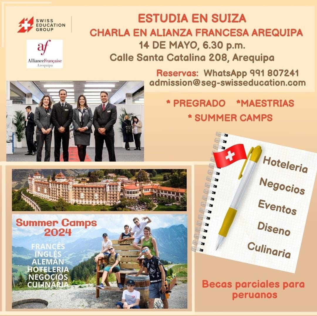 Posibilidades de estudios en Suiza! Charla hoy en la AFA