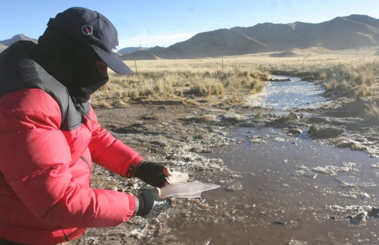 Caylloma y Patahuasi registran temperaturas bajo cero