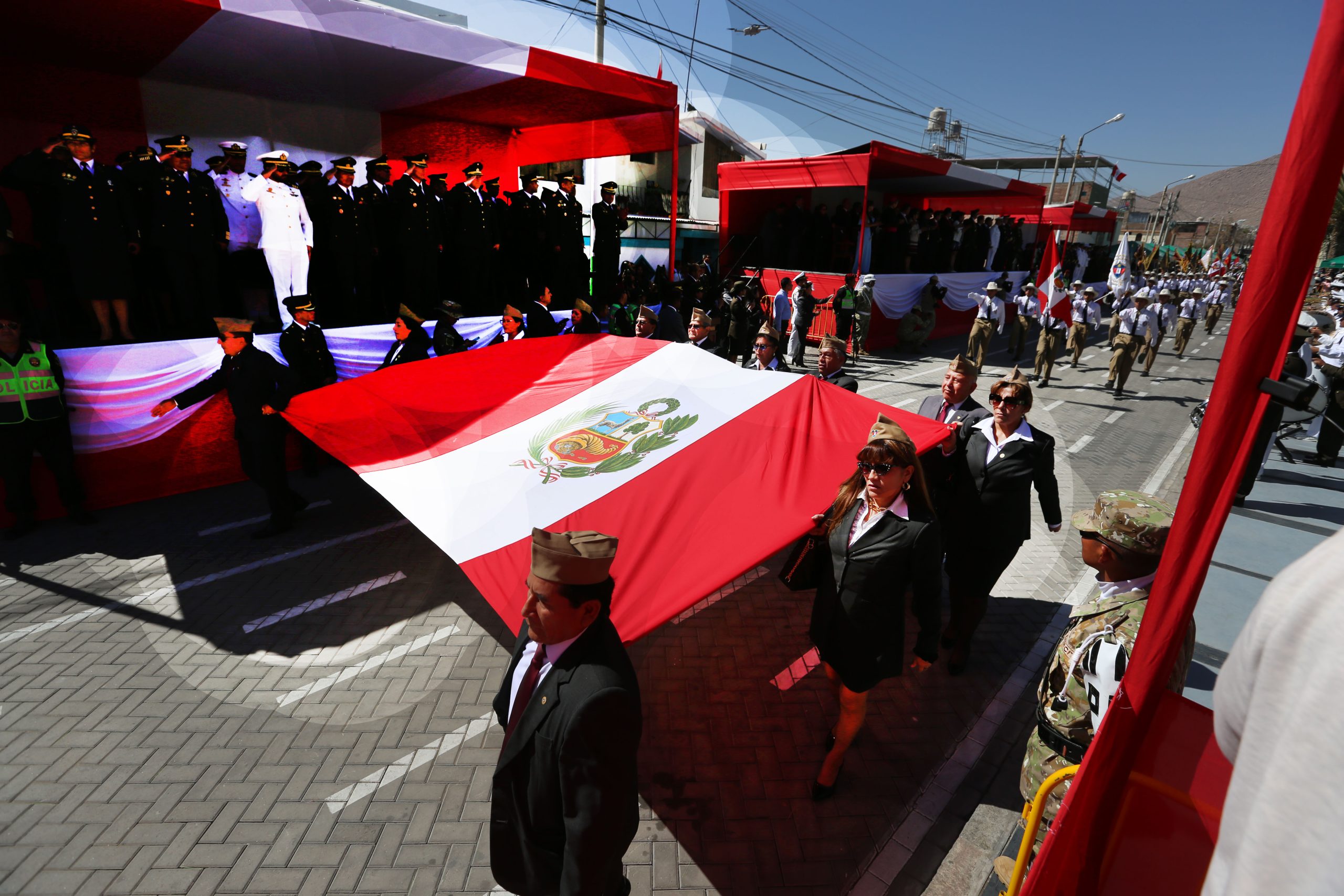 Realizan ceremonia por el Día de la Bandera en Congata