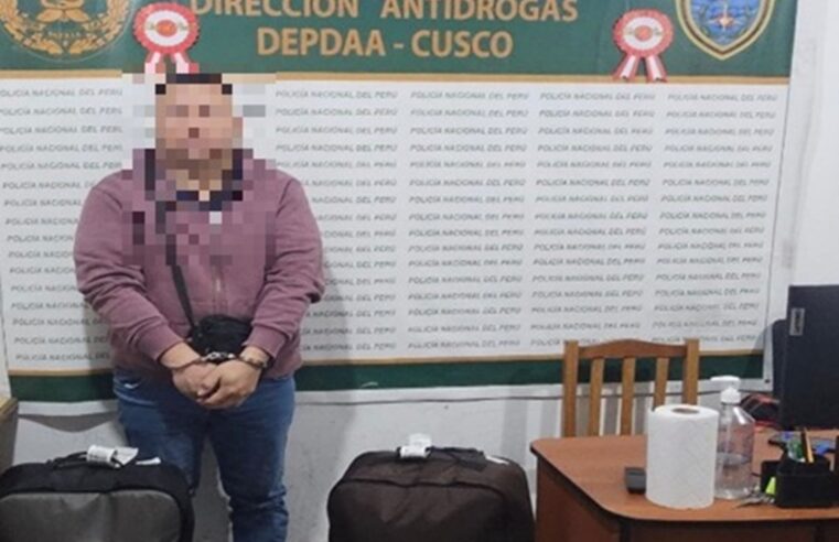 Detienen a extranjero con casi 10 kilos de clorhidrato de cocaína