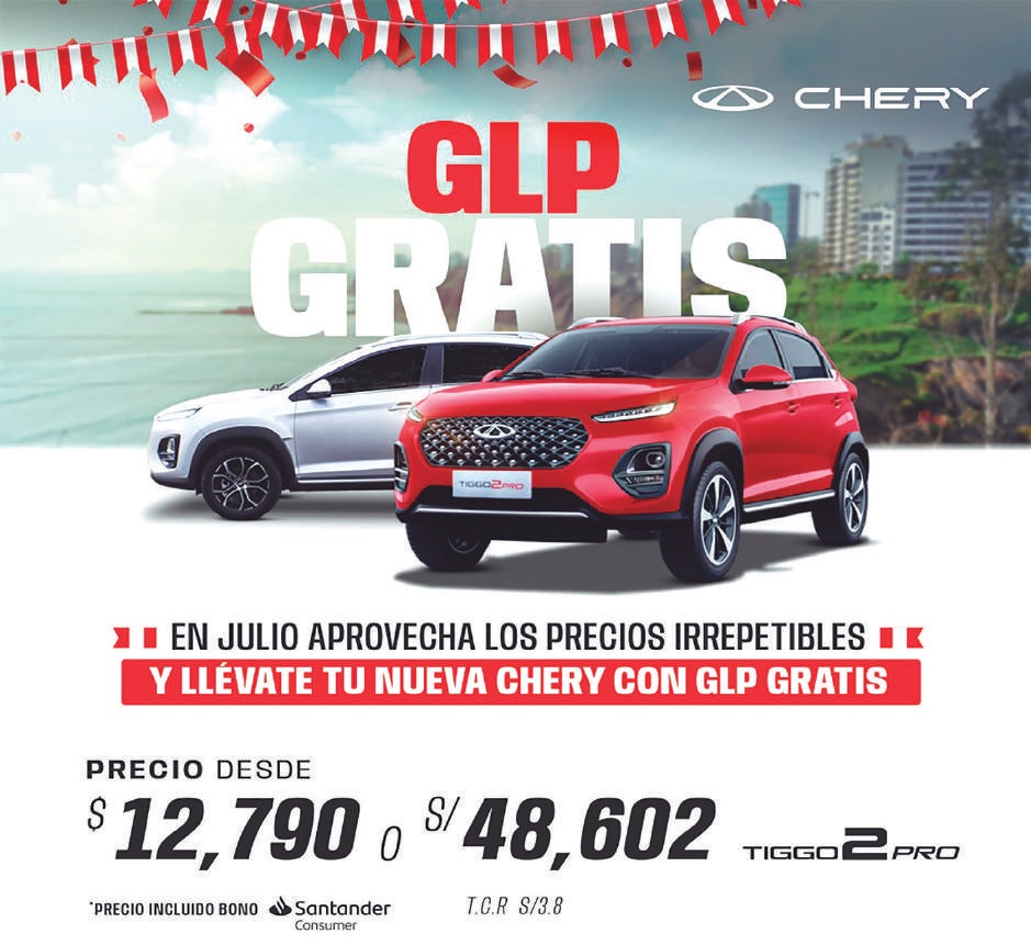 Chery Anuncia GLP Gratis en sus SUVs Tiggo 2 Pro y Tiggo 4 Pro