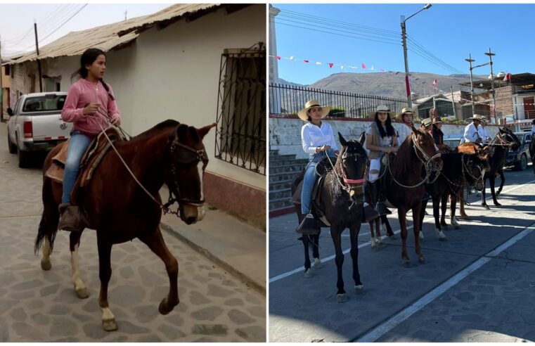 Montar a caballo es el primer recuerdo de los niños en Viraco