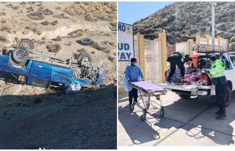 Dos hombres salvan de morir tras choque en Caylloma