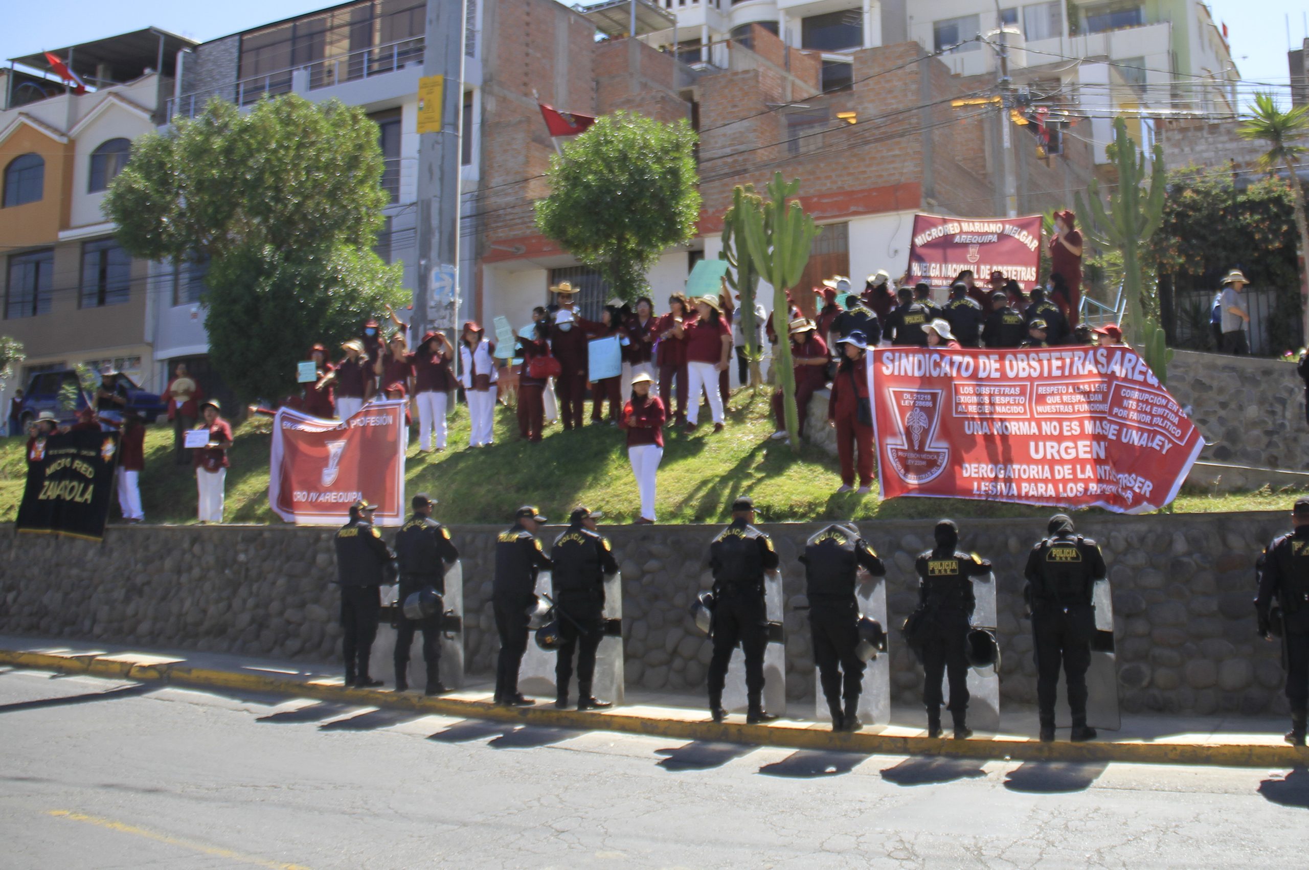 Obstetras protestan en Arequipa contra resolución del Ministerio de Salud