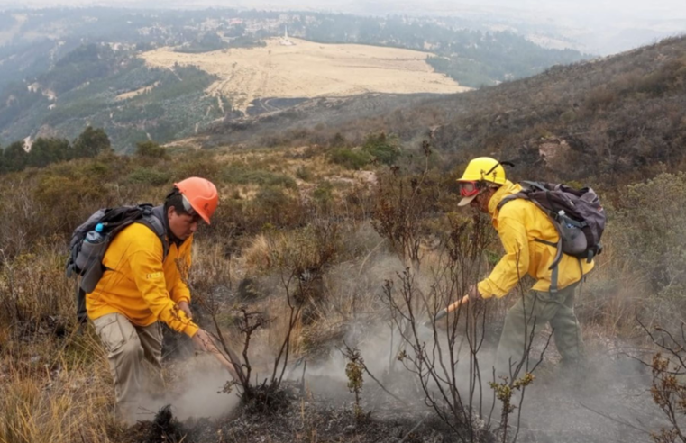 Bomberos forestales apagan incendio en Santuario Pampa