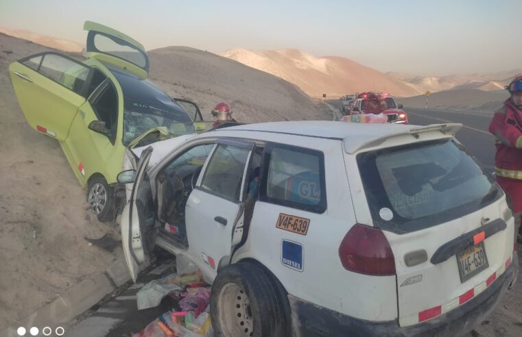 Tres heridos deja choque frontal en Arequipa