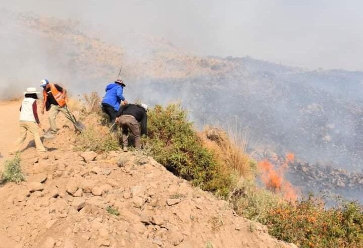 Pobladores de Castilla apagan sus propios incendios