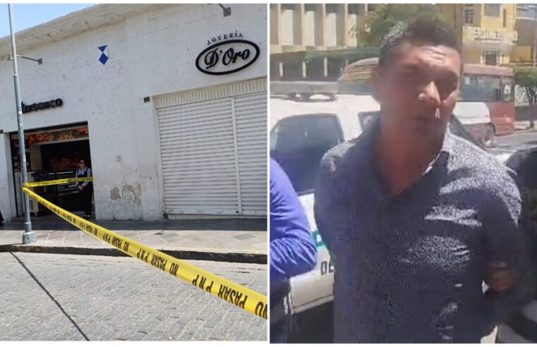 Detienen a hombre que robó joyería en pleno Centro Histórico