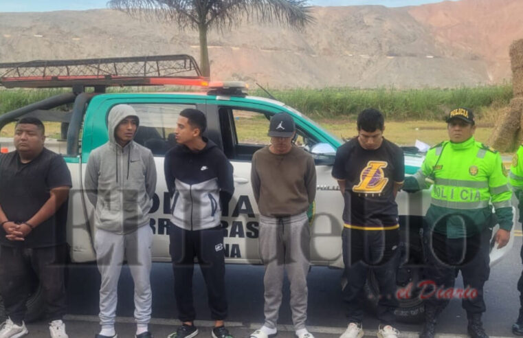 PNP detiene a 7 hombres sindicados de robar camioneta Toyota Hilux en Arequipa