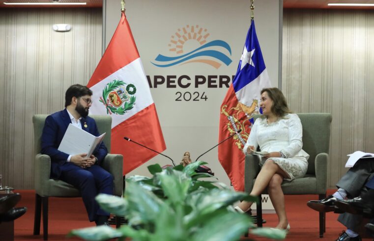 Dina Boluarte se reunió con el presidente chileno Gabriel Boric