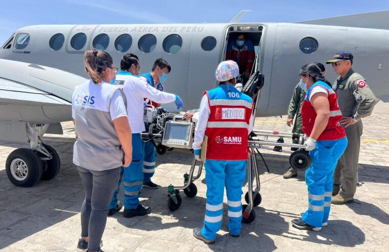 SAMU apoya traslado de paciente a Lima para ser operado