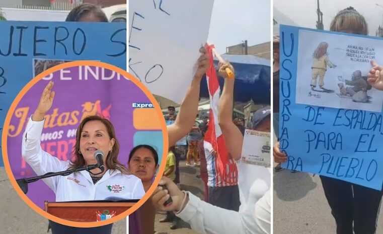 Madres de Ate esperan a Boluarte con huevos y carteles en protesta