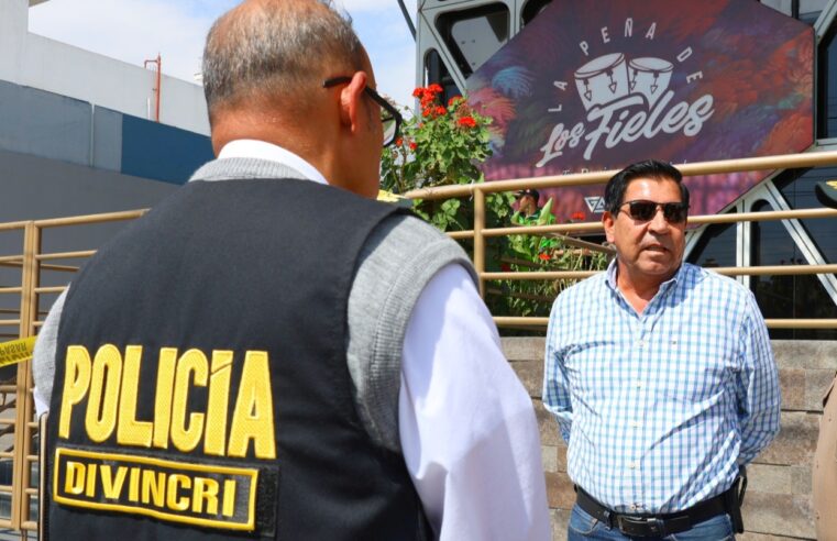 Alcalde Fredy Zegarra se presenta en zona de balacera de Av. Dolores