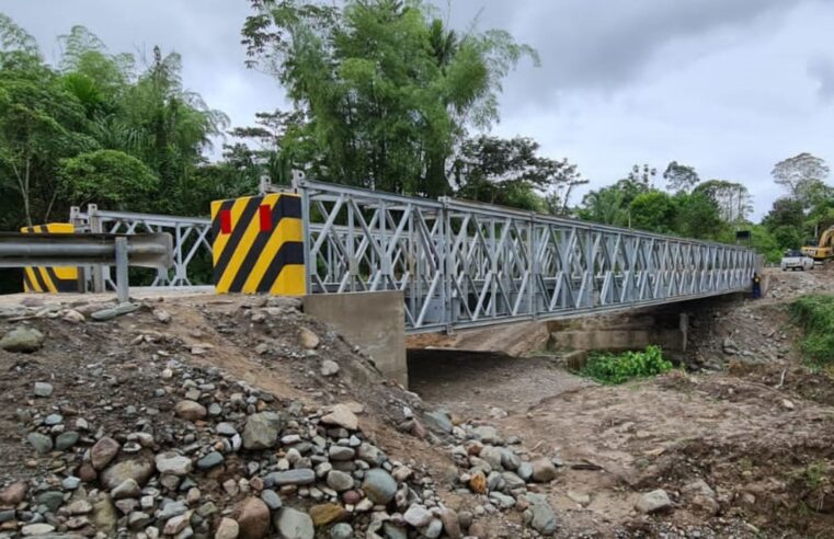 Puentes modulares serán instalados luego de temporada de lluvias