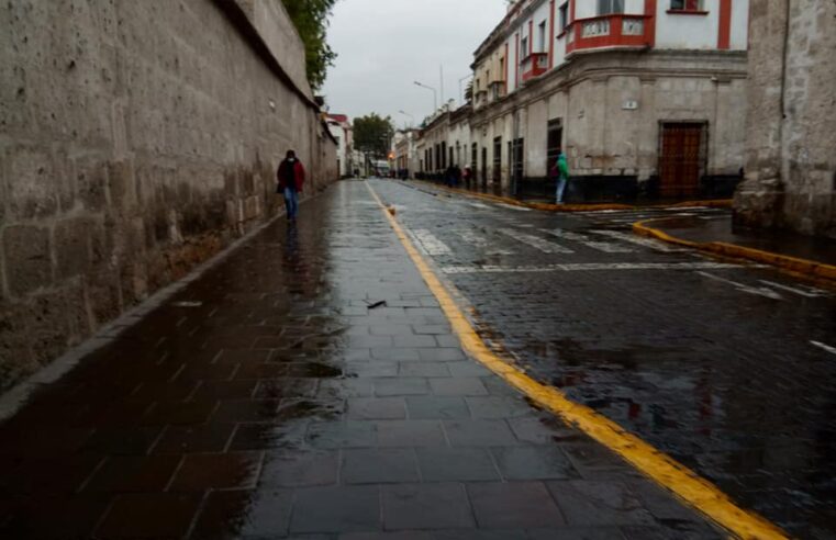 No se presentaron emergencias tras lluvias moderadas en Arequipa