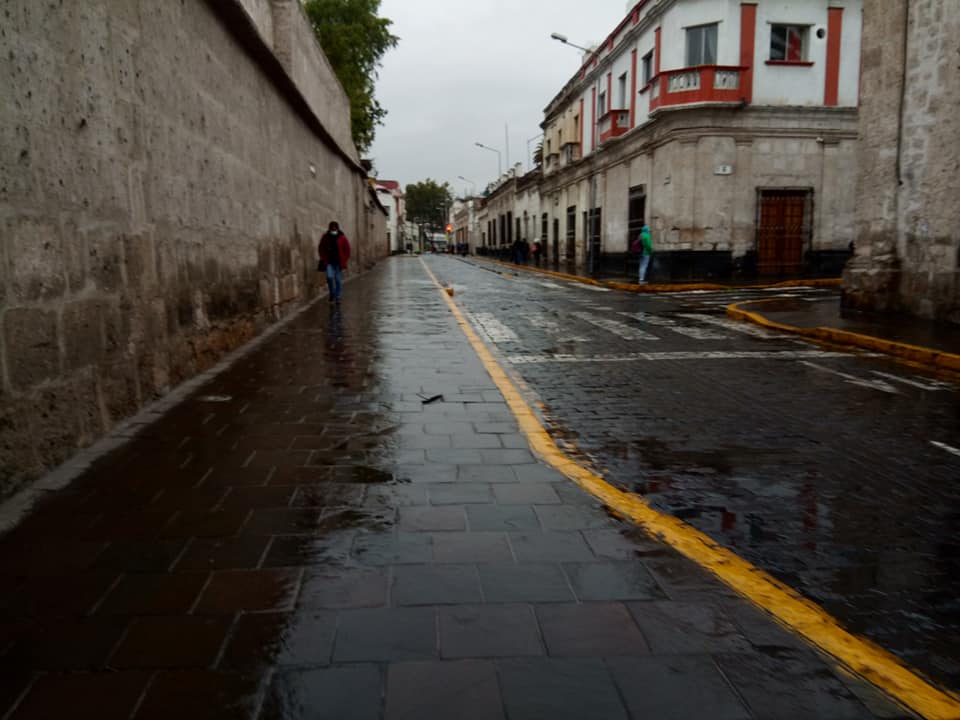 No se presentaron emergencias tras lluvias moderadas en Arequipa