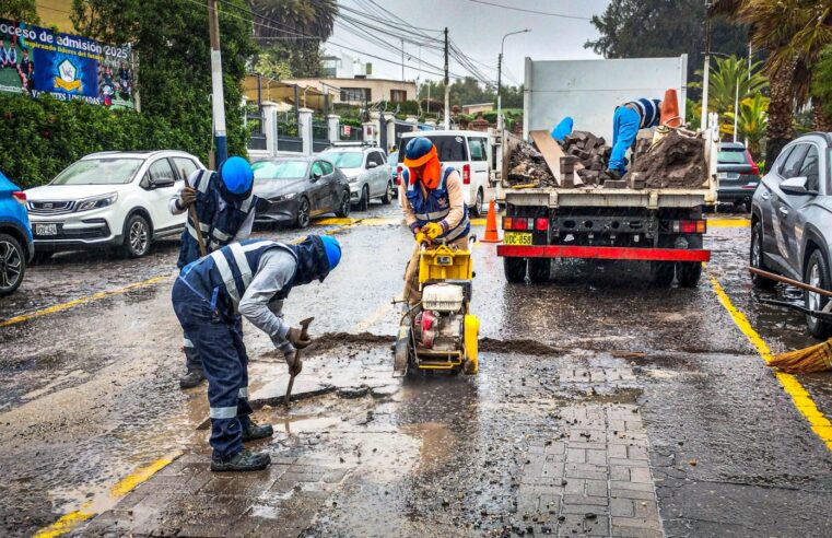 Avanza recuperación  de vías en el Cercado con cuadrillas