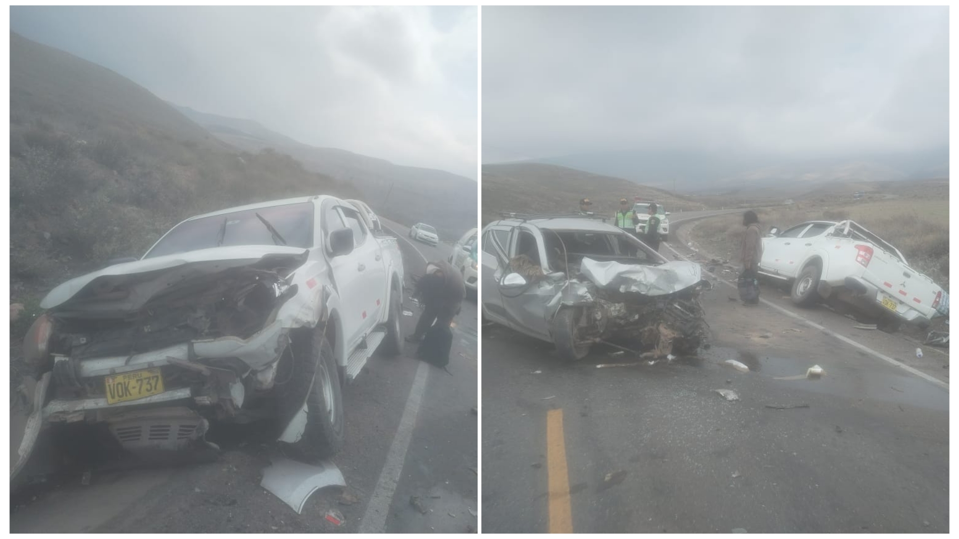 Múltiple choque cobra la vida de dos personas en Arequipa