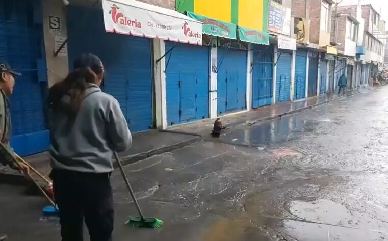 Intensa lluvia se registró en varios distritos de Arequipa